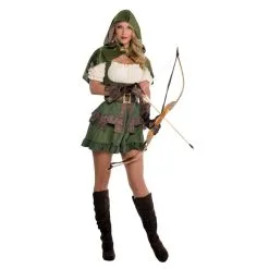 Robe Courte D'archer Avec Capuche Pour Femme