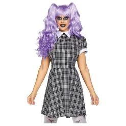 Robe Courte D'écolière Noir Et Blanc Pour Adulte