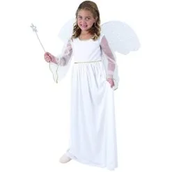 Robe D'ange Blanc Avec Ailes Pour Enfant
