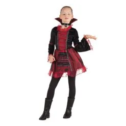 Robe D'enfant Vampire Avec Haut Col