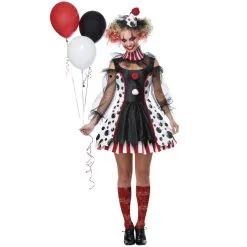 Robe De Clown Sinistre Avec Manches En Voile