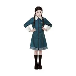 Robe De Mercredi Addams Pour Enfant Avec Perruque 7 Robe De Mercredi Addams Pour Enfant Avec Perruque -Camouflage Soldes Boutique Robe de mercredi addams pour enfant avec perruque 57096