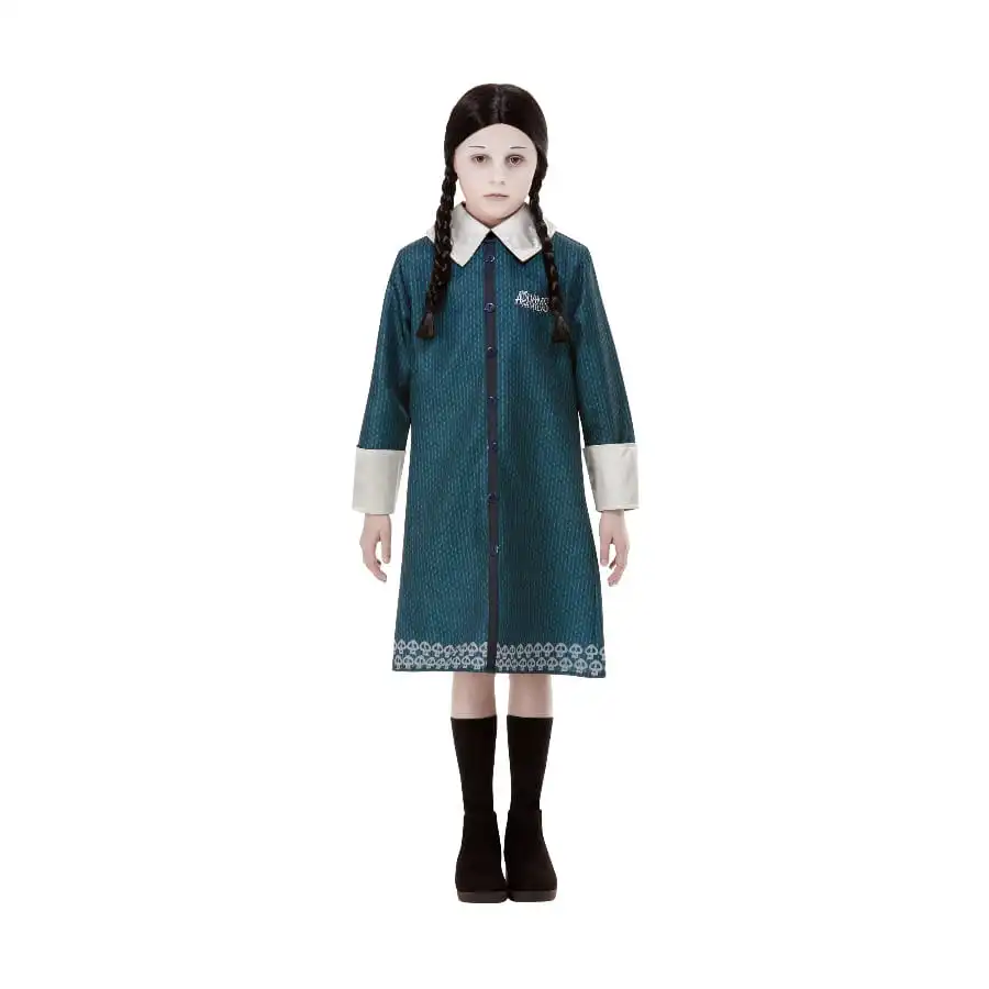 Robe De Mercredi Addams Pour Enfant Avec Perruque 1 Robe De Mercredi Addams Pour Enfant Avec Perruque