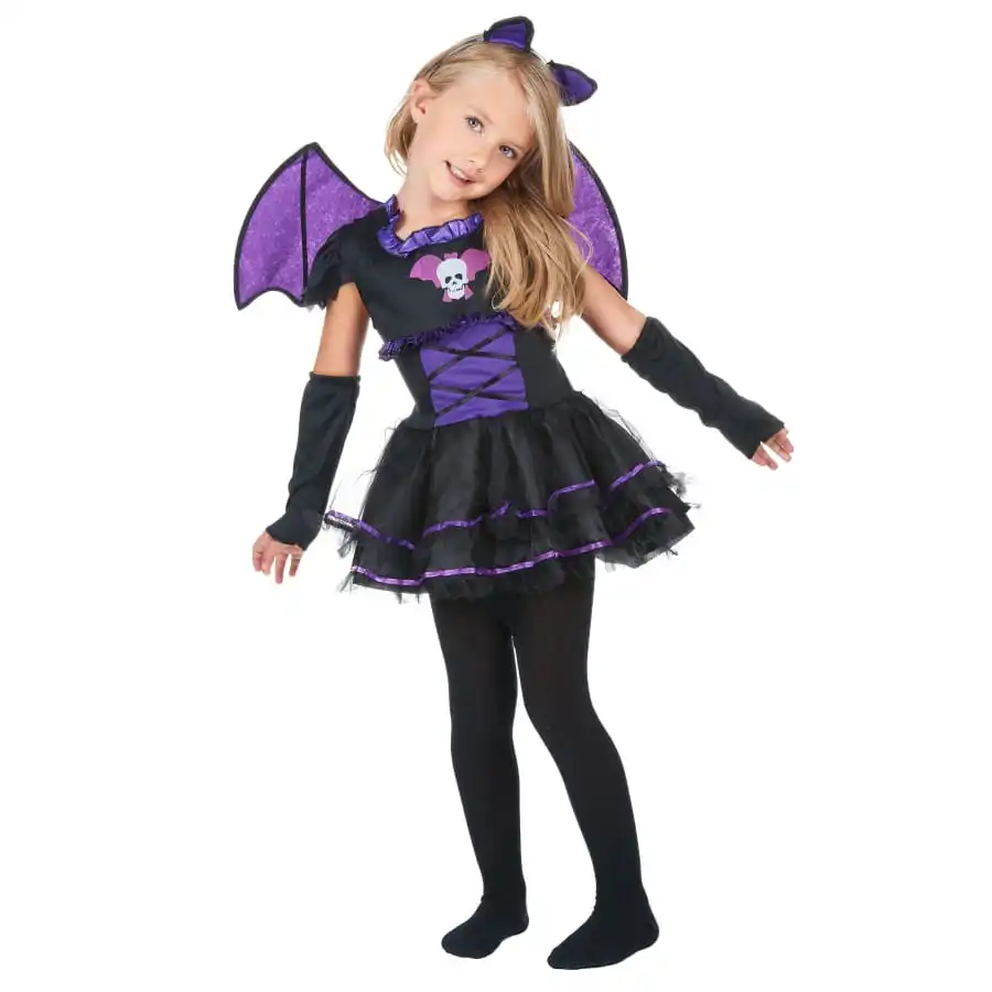 Robe De Petite Chauve Souris Noire Et Violette 1 Robe De Petite Chauve Souris Noire Et Violette