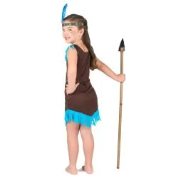 Robe De Petite Indienne Marron Et Bleu -Camouflage Soldes Boutique Robe de petite indienne marron et bleu 42785