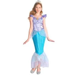 Robe De Petite Sirène Bleu Et Violet