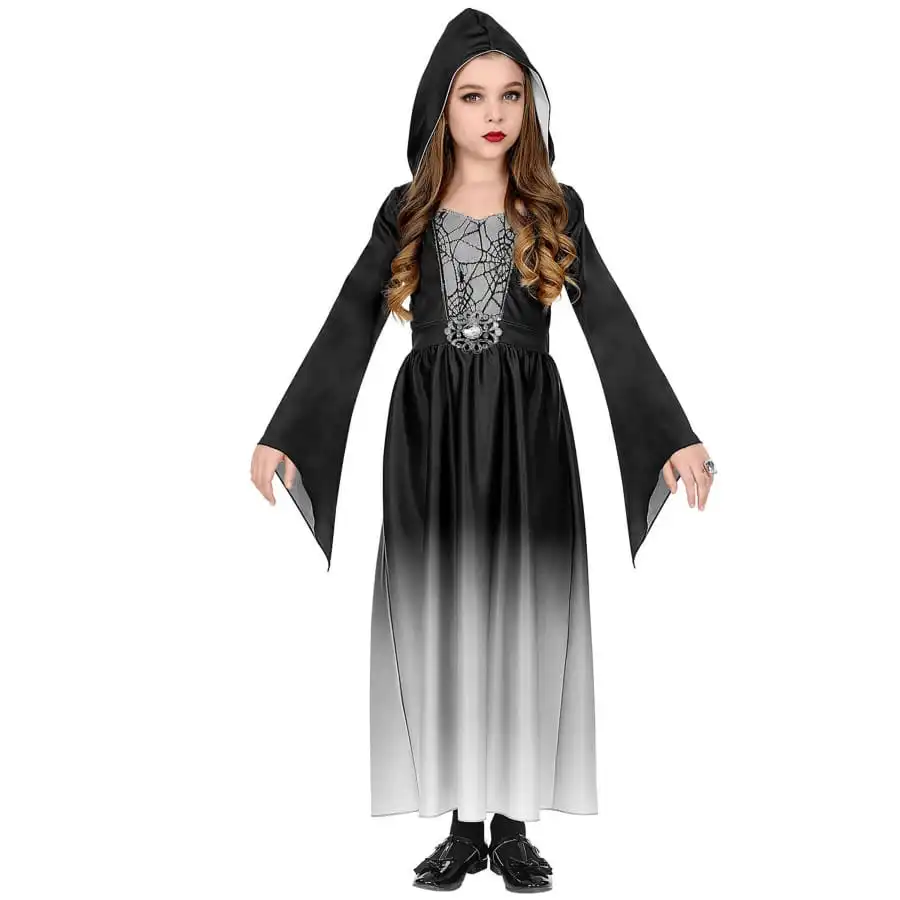 Robe De Petite Sorcière Dégradé Noir Et Blanc 2 Robe De Petite Sorcière Dégradé Noir Et Blanc – Image 2
