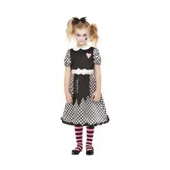 Robe De Poupée Brisée Pour Fille, Noir Et Blanc