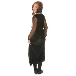 Robe De Vampire Noire Avec Arabesques Pour Enfant -Camouflage Soldes Boutique Robe de vampire noire avec arabesques pour enfant 23631