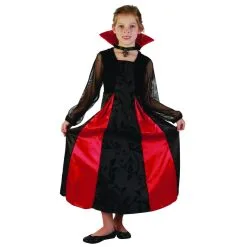 Robe De Vampire Noire Avec Arabesques Pour Enfant -Camouflage Soldes Boutique Robe de vampire noire avec arabesques pour enfant 23632