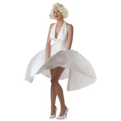 Robe Marylin Modèle Luxe Mi Longue Blanche