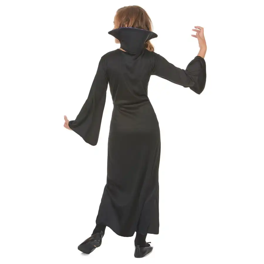 Robe Noire De Petite Vampire Imprimé Têtes De Mort 3 Robe Noire De Petite Vampire Imprimé Têtes De Mort – Image 3