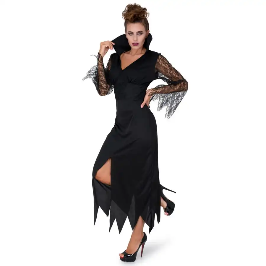Robe Noire De Sorcière Manches Transparentes 1 Robe Noire De Sorcière Manches Transparentes
