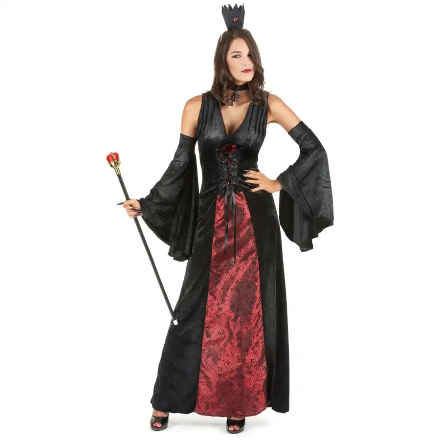 Robe Noire Et Rouge De Vampire Effet Velours 1 Robe Noire Et Rouge De Vampire Effet Velours