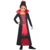 Robe Noire Rouge De Vampire Fille, Tissu Recyclé