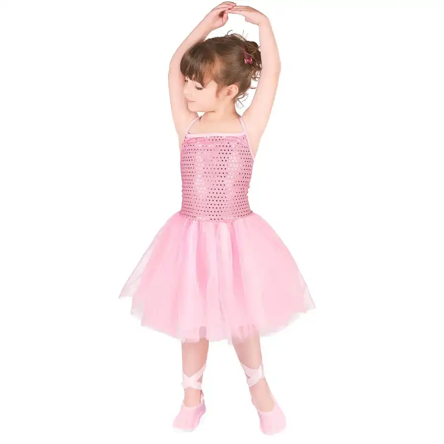 Robe Rose De Danseuse Avec Chaussons Pour Enfant 2 Robe Rose De Danseuse Avec Chaussons Pour Enfant – Image 2