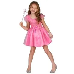 Robe Rose De Petite Princesse Avec Brillants