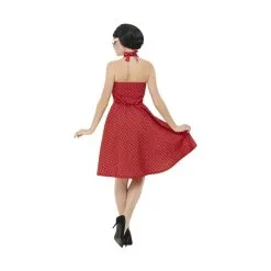 Robe Rouge à Pois Noirs Rock'n Roll Années 50 -Camouflage Soldes Boutique Robe rouge a pois noirs rock n roll annees 50 56990