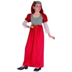 Robe Rouge De Princesse Médiévale Pour Enfant -Camouflage Soldes Boutique Robe rouge de princesse medievale pour enfant 24412