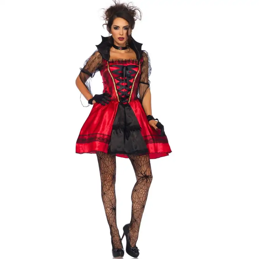 Robe Rouge Noire Gothique De Vampire 1 Robe Rouge Noire Gothique De Vampire