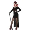 Robe Sexy De Vampire Noire Avec Traine Et Haut Col