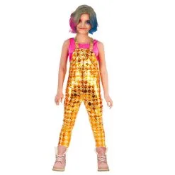 Salopette De Losanges Dorés Pour Fille