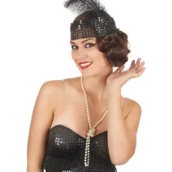 Sautoir De Perles Blanches En Plastique -Camouflage Soldes Boutique Sautoir de perles blanches en plastique 13978