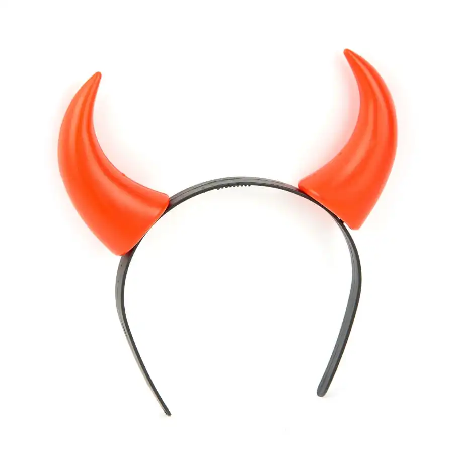 Serre Tête Cornes De Diable Rouge En Plastique 1 Serre Tête Cornes De Diable Rouge En Plastique