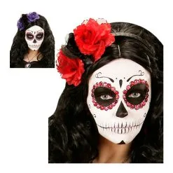 Serre Tête Dia De Los Muertos Avec Fleurs