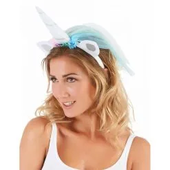 Serre Tête Licorne Avec Voilette Multicolore Femme