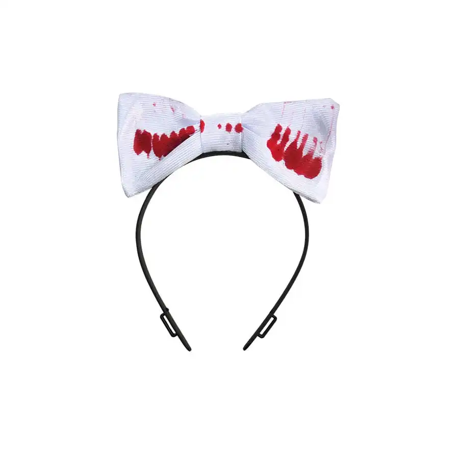 Serre-tête Noeud Blanc Ensanglanté 1 Serre-tête Noeud Blanc Ensanglanté