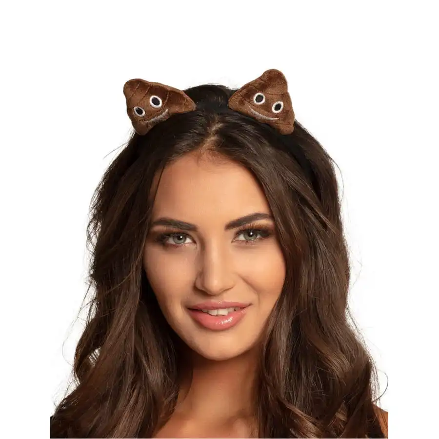 Serre-tête Oreilles émoji Crotte Pour Adulte 2 Serre-tête Oreilles émoji Crotte Pour Adulte – Image 2