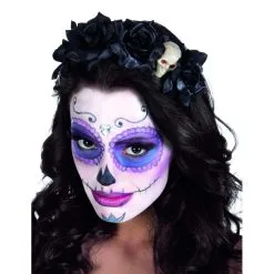 Serre Tête Recouvert De Roses Noires