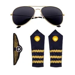 Set D'accessoires Pilote De Compagnie Aérienne