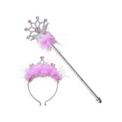 Set Princesse Composé D'un Tiare Et D'une Baguette -Camouflage Soldes Boutique Set princesse compose d un tiare et d une baguette 334