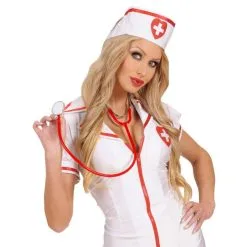 Tenue Noire D'infirmière Sexy Pour Femme -Camouflage Soldes Boutique Stethoscope rouge en metal