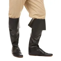 Tenue De Femme Pirate Bordeaux Corset Noir -Camouflage Soldes Boutique Sur bottes noires unies en simili cuir 20