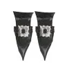 Sur-chaussures Noires De Sorcière En Simili Cuir