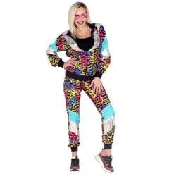 Survêt Imprimé Animal Coloré Années 80, Adulte -Camouflage Soldes Boutique Survet imprime animal colore annees 80 adulte 68856