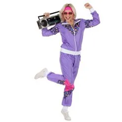 Survêtement Violet Des Années 80 Pour Femme