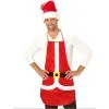 Tablier De Père Noël Rouge Et Blanc Pour Adulte