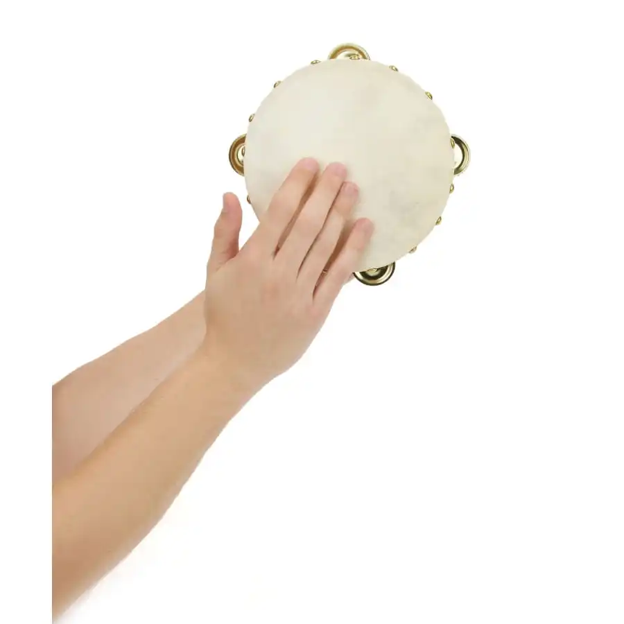 Tambourin En Bois Naturel De 16cm 2 Tambourin En Bois Naturel De 16cm – Image 2