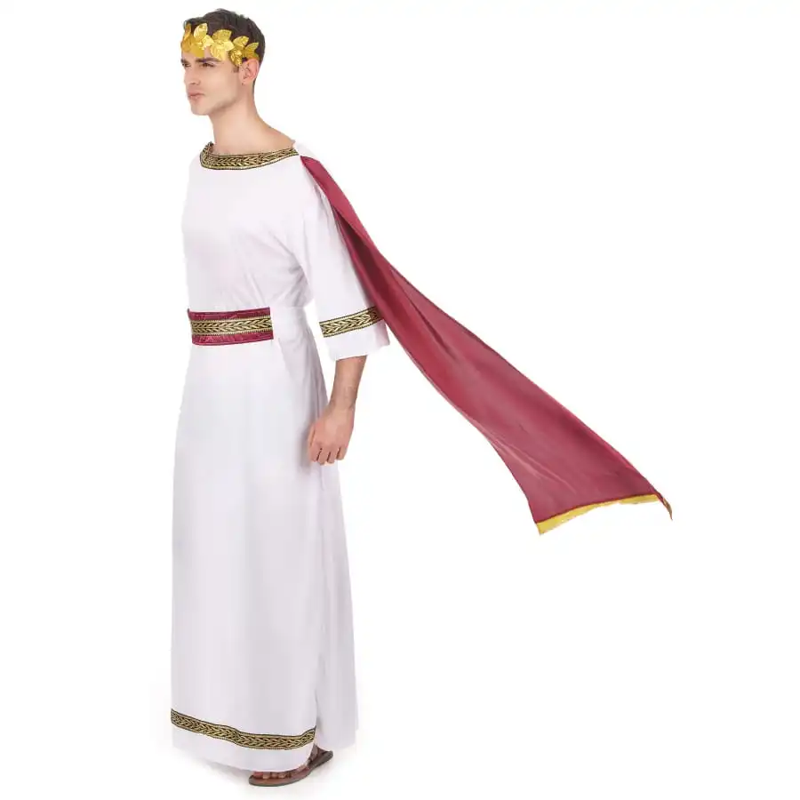 Tenue Blanche De César Avec Toge Rouge 2 Tenue Blanche De César Avec Toge Rouge – Image 2