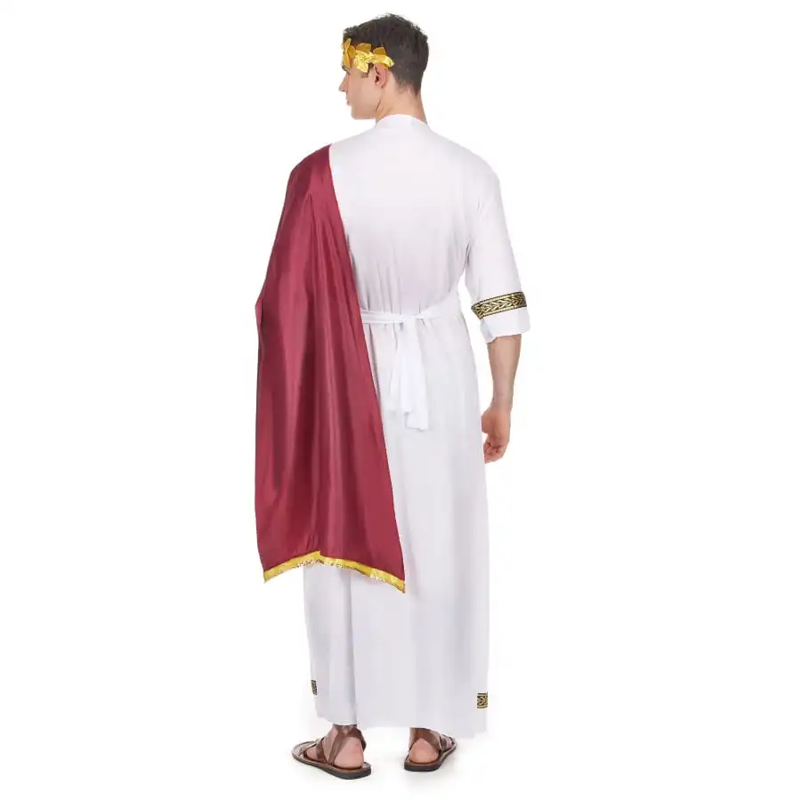 Tenue Blanche De César Avec Toge Rouge 3 Tenue Blanche De César Avec Toge Rouge – Image 3