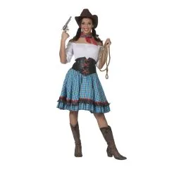 Tenue Bleue De Cowgirl Pour Femme