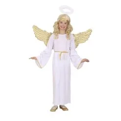 Tenue D'ange Blanc Ailes Dorées Pour Enfant