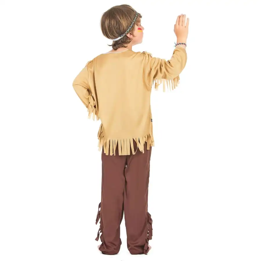 Tenue D'indien Traditionnel Marron Pour Enfant 4 Tenue D'indien Traditionnel Marron Pour Enfant – Image 4