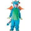 Tenue De Dragon Bleu Vert Pour Enfant