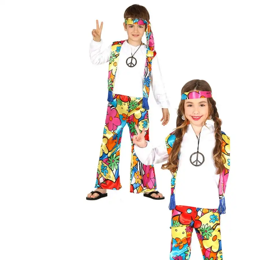 Tenue De Hippie Peace And Love Fleurie Enfant 2 Tenue De Hippie Peace And Love Fleurie Enfant – Image 2