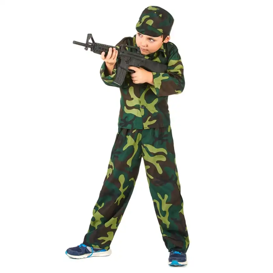 Tenue De Petit Militaire Imprimé Camouflage 2 Tenue De Petit Militaire Imprimé Camouflage – Image 2
